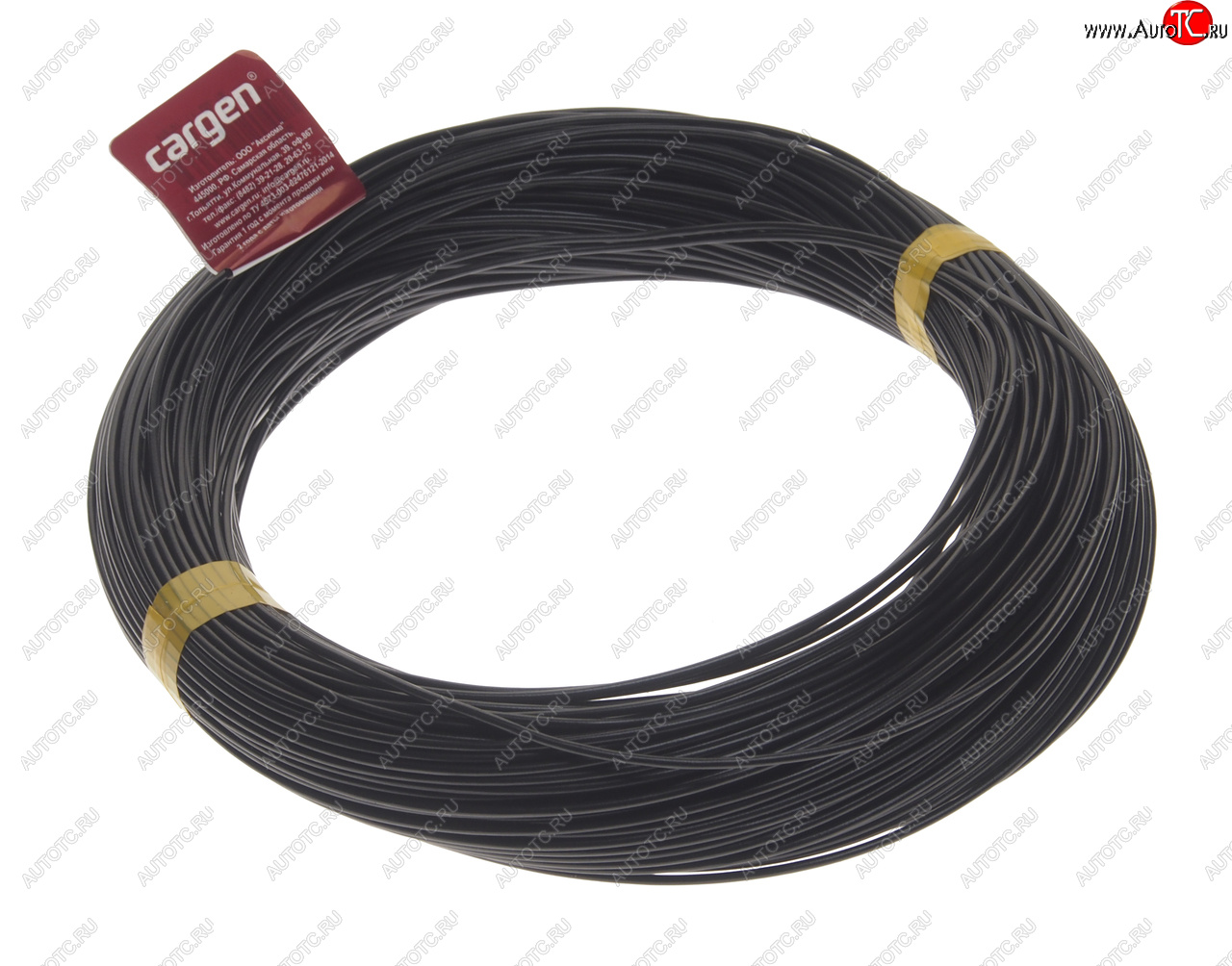 3 889 р. Провод монтажный ПВАМ 100м (сечение 1.5 кв.мм) черный CARGEN CARGEN ax3541002  с доставкой в г. Пермь