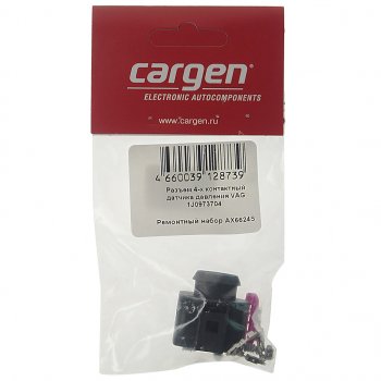 164 р. Разъем VW AUDI SEAT SKODA электрический датчика давления 4-х контактный CARGEN CARGEN ax6624s  с доставкой в г. Пермь. Увеличить фотографию 3