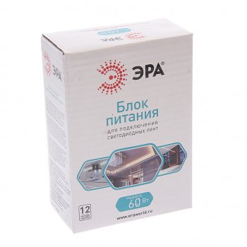 1 129 р. Блок питания светодиодной ленты 12V 60W IP20 ЭРА ЭРА б0044740  с доставкой в г. Пермь. Увеличить фотографию 3