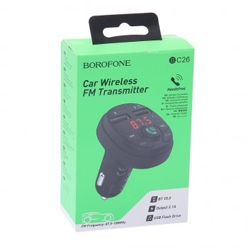 979 р. Устройство зарядное в прикуриватель с трансмиттером (bluetooth,hands free) BOROFONE BOROFONE bc26  с доставкой в г. Пермь. Увеличить фотографию 4