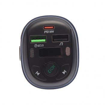 1 599 р. Устройство зарядное в прикуриватель с трансмиттером (bluetooth,hands free) черное BOROFONE BOROFONE bc47 dark blue  с доставкой в г. Пермь. Увеличить фотографию 3