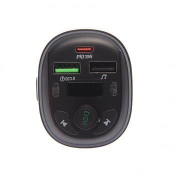 1 599 р. Устройство зарядное в прикуриватель с трансмиттером (bluetooth,hands free) черное BOROFONE BOROFONE bc47 jazz metal gray  с доставкой в г. Пермь. Увеличить фотографию 3