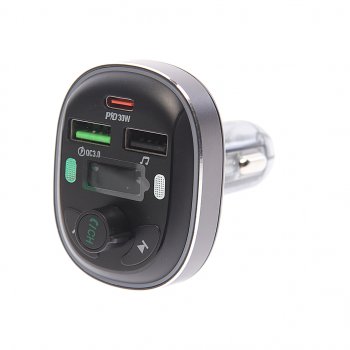 1 599 р. Устройство зарядное в прикуриватель с трансмиттером (bluetooth,hands free) черное BOROFONE BOROFONE bc47 jazz metal gray  с доставкой в г. Пермь. Увеличить фотографию 1