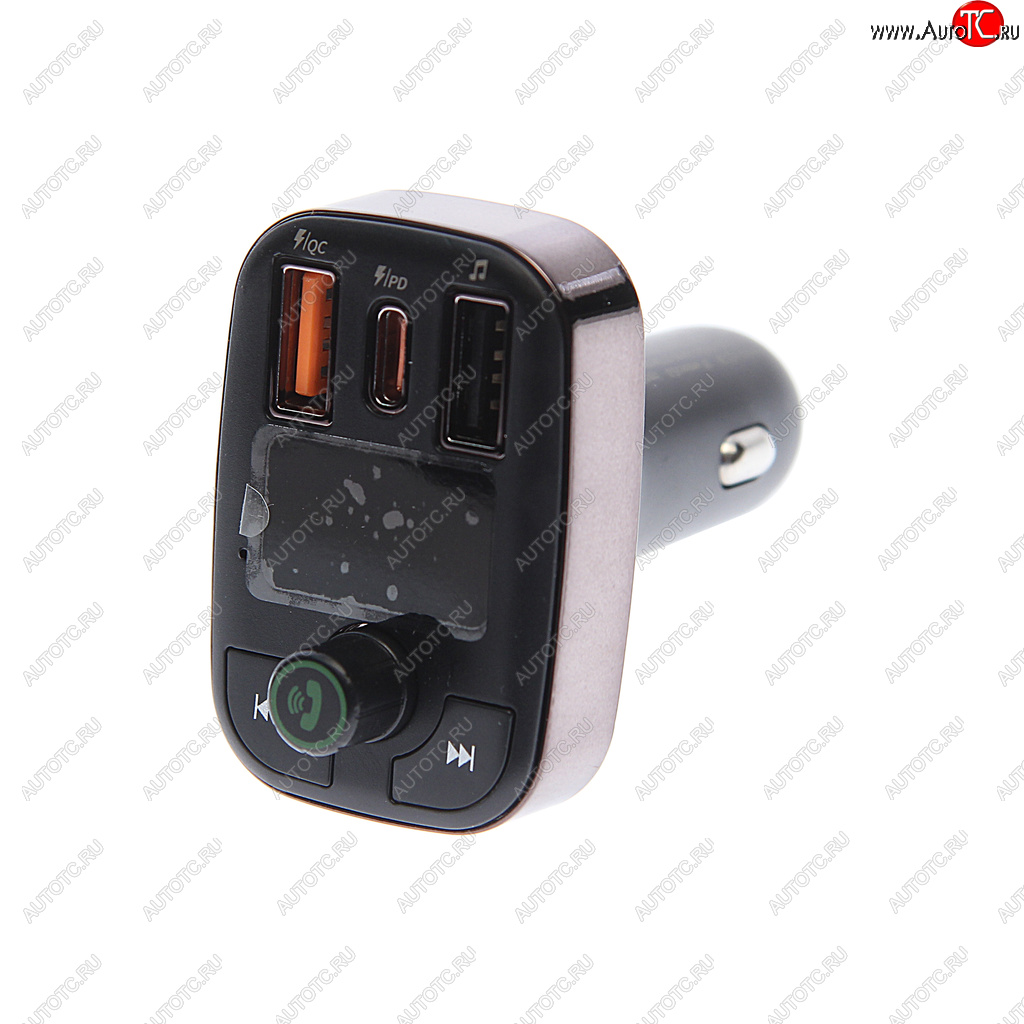 1 699 р. Устройство зарядное в прикуриватель с трансмиттером (bluetooth,hands free) черное XO XO bcc06 black  с доставкой в г. Пермь