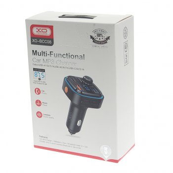 969 р. Устройство зарядное в прикуриватель с трансмиттером (bluetooth,hands free) черное XO XO bcc08 black  с доставкой в г. Пермь. Увеличить фотографию 3