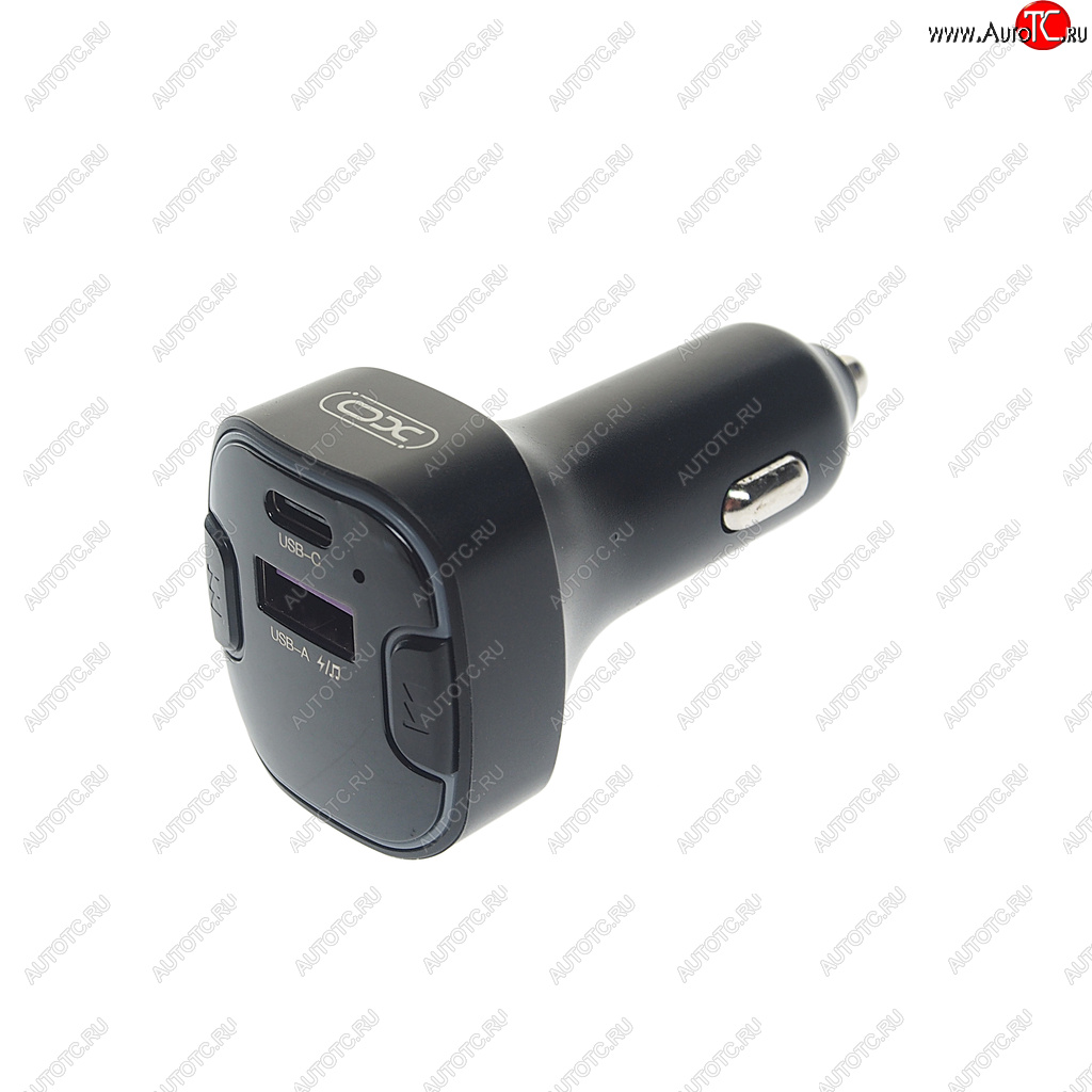 1 039 р. Устройство зарядное в прикуриватель с трансмиттером (bluetooth,hands free) черное XO XO bcc12  с доставкой в г. Пермь