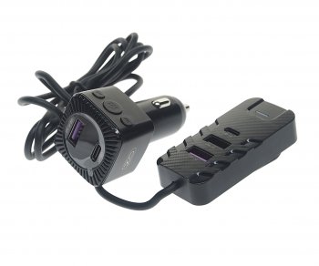 1 189 р. Устройство зарядное в прикуриватель с трансмиттером (bluetooth,hands free) черное XO XO bcc13 black  с доставкой в г. Пермь. Увеличить фотографию 2