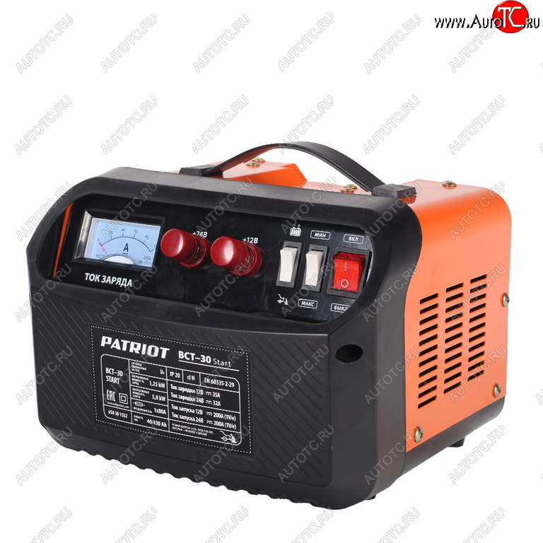 11 999 р. Устройство пуско-зарядное 12-24V40-430Ач200А PATRIOT PATRIOT bct-30 star  с доставкой в г. Пермь