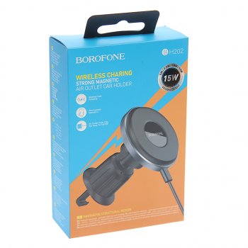 1 069 р. Держатель телефона с беспроводной зарядкой BOROFONE BOROFONE bh202  с доставкой в г. Пермь. Увеличить фотографию 4
