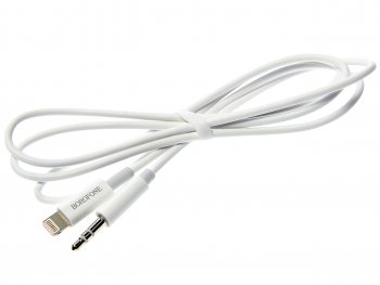 479 р. Переходник iPhone (5-) на jack 3.5 белый BOROFONE BOROFONE bl9 white  с доставкой в г. Пермь. Увеличить фотографию 1
