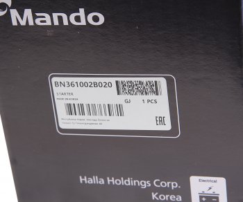17 299 р. Стартер HYUNDAI Elantra (06-),i30 MANDO MANDO bn361002b020  с доставкой в г. Пермь. Увеличить фотографию 5