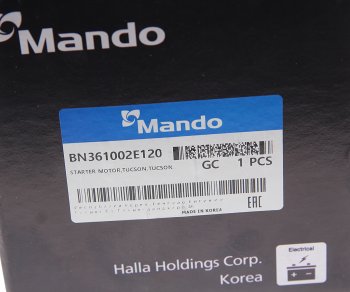 11 599 р. Стартер HYUNDAI ix35 (13-),i40 (11-) MANDO MANDO bn361002e120 MANDO bn361002e120  с доставкой в г. Пермь. Увеличить фотографию 5