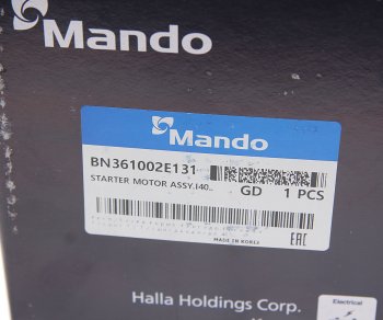 13 999 р. Стартер HYUNDAI i40 (14-) (6MT),Elantra (14-) MANDO MANDO bn361002e131 MANDO bn361002e131  с доставкой в г. Пермь. Увеличить фотографию 5