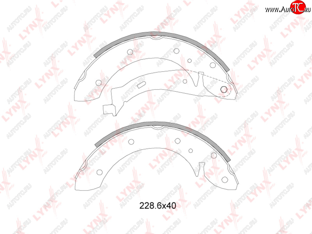 2 469 р. Колодки тормозные задние барабанные(4шт.) LYNX CITROEN Berlingo B9 дорестайлинг (2008-2016)  с доставкой в г. Пермь