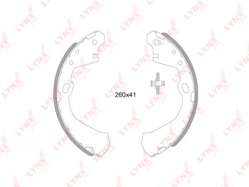 2 599 р. Колодки тормозные NISSAN Largo (93-99) задние барабанные (4шт.) LYNX LYNX bs5711  с доставкой в г. Пермь. Увеличить фотографию 1