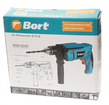 2 899 р. Дрель ударная 650Вт BORT BORT (Китай) bsm-650u  с доставкой в г. Пермь. Увеличить фотографию 3