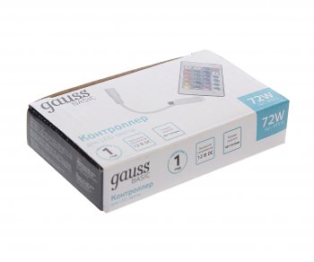 299 р. Контроллер для светодиодной ленты RGB 12V 72W Basic GAUSS GAUSS bt610  с доставкой в г. Пермь. Увеличить фотографию 3