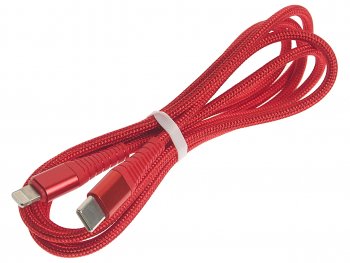 349 р. Кабель iPhone (5-)-USB Type C 1м красный BOROFONE BOROFONE bu27 red BOROFONE bu27 red  с доставкой в г. Пермь. Увеличить фотографию 1