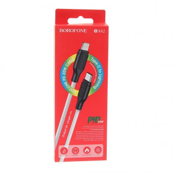 295 р. Кабель iPhone (5-)-USB Type C 1м белый BOROFONE BOROFONE bx42 white BOROFONE bx42 white  с доставкой в г. Пермь. Увеличить фотографию 2