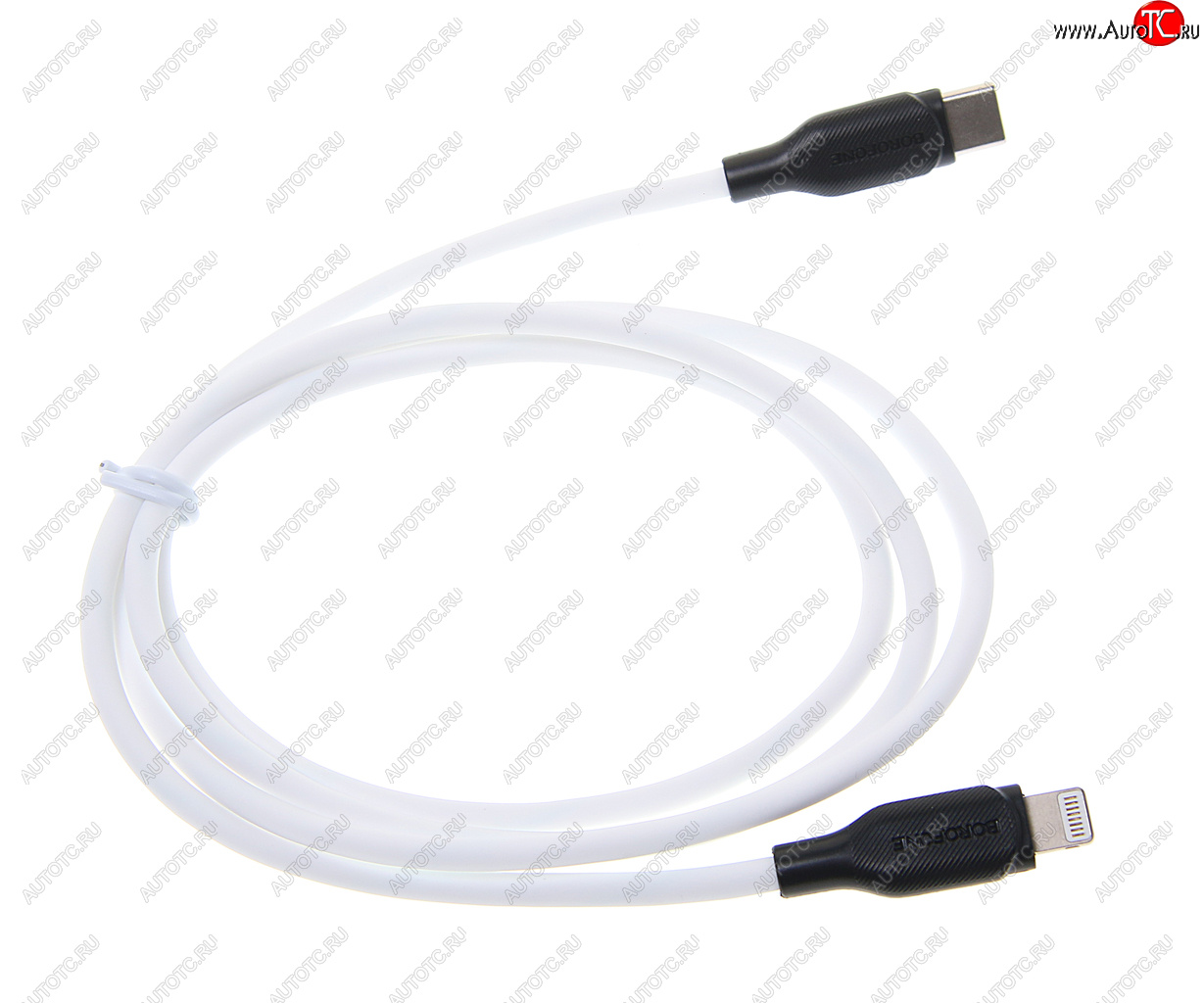 295 р. Кабель iPhone (5-)-USB Type C 1м белый BOROFONE BOROFONE bx42 white BOROFONE bx42 white  с доставкой в г. Пермь