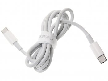 399 р. Кабель USB Type C-USB Type C 1м белый BOROFONE BOROFONE bx44 white BOROFONE bx44 white  с доставкой в г. Пермь. Увеличить фотографию 1