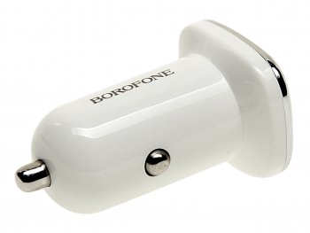 200 р. Устройство зарядное в прикуриватель 2USB 12V белое BOROFONE BOROFONE bz12  с доставкой в г. Пермь. Увеличить фотографию 2