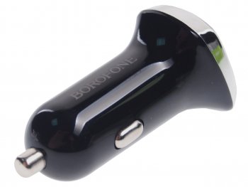 399 р. Устройство зарядное в прикуриватель 2USB 12V черное BOROFONE BOROFONE bz15 black  с доставкой в г. Пермь. Увеличить фотографию 2