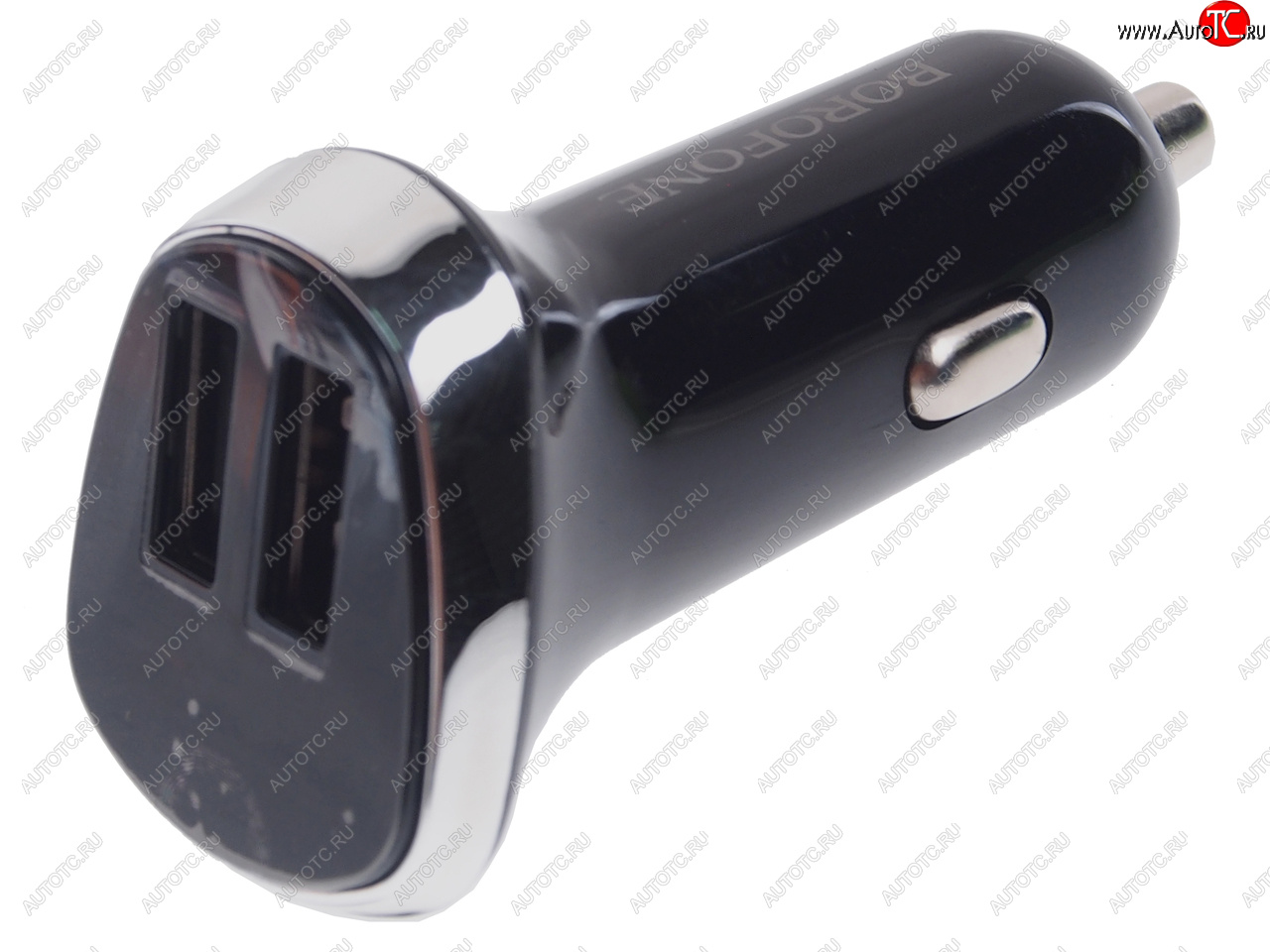 399 р. Устройство зарядное в прикуриватель 2USB 12V черное BOROFONE BOROFONE bz15 black  с доставкой в г. Пермь