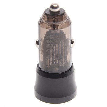 216 р. Устройство зарядное в прикуриватель 1USB 12V BOROFONE BOROFONE bz23 transparent black  с доставкой в г. Пермь. Увеличить фотографию 2