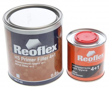 Грунт серый акриловый HS 2K 4+1 0.8л с отвердителем 4+1 0.2л REOFLEX REOFLEX ц0012957