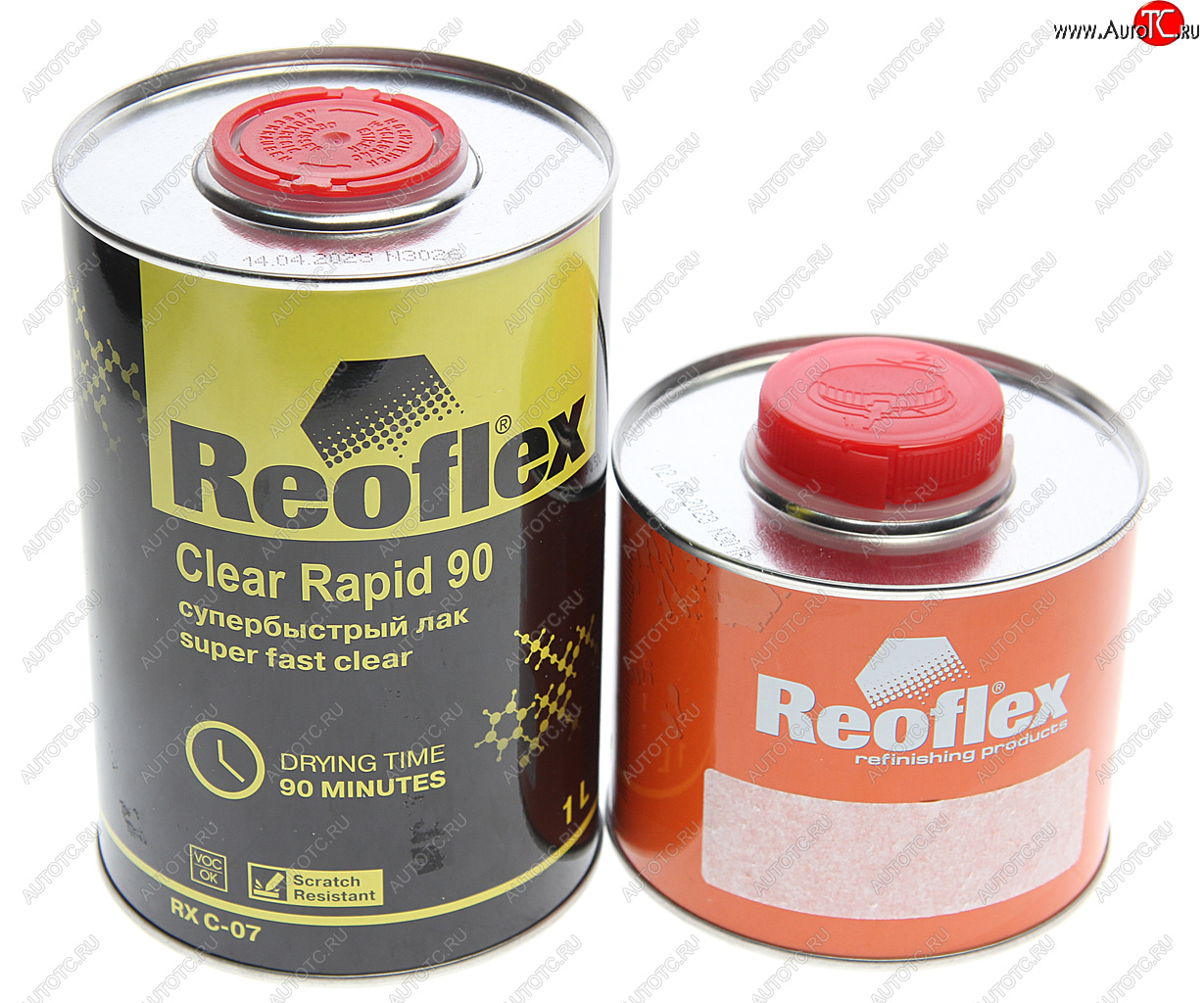 2 099 р. Лак акриловый 2К RAPID 90 1л с отвердителем C90 0.5л супербыстрый REOFLEX REOFLEX ц0013964  с доставкой в г. Пермь