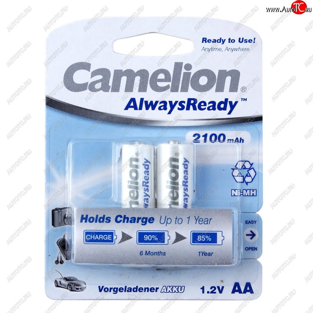 779 р. Батарейка AA HR6 1.2V аккумулятор Ni-MH 2100mAh блистер (2шт.) CAMELION CAMELION c-210aakcбл  с доставкой в г. Пермь