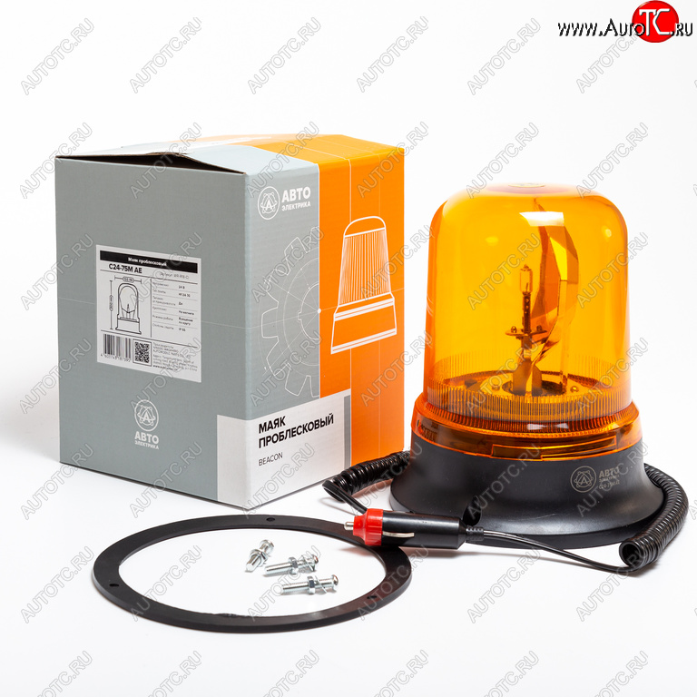 1 299 р. Маяк проблесковый 24V на магните (лампа Н1) желтый AVTOELECTRICA AVTOELECTRICA c24-75m ае  с доставкой в г. Пермь