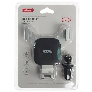 Держатель телефона на дефлектор серебристый XO XO c32 silver