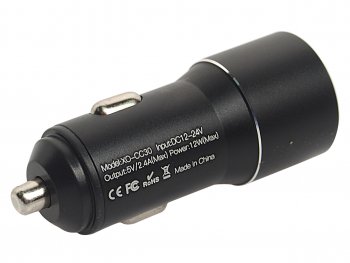 339 р. Устройство зарядное в прикуриватель 2USB 12V черное XO XO cc30 black  с доставкой в г. Пермь. Увеличить фотографию 2