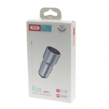 349 р. Устройство зарядное в прикуриватель 2USB 12V серое XO XO cc30 gray  с доставкой в г. Пермь. Увеличить фотографию 3