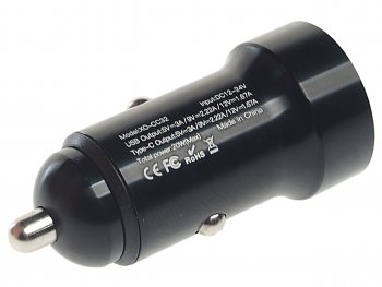 739 р. Устройство зарядное в прикуриватель 1USB + 1 Type C 12V черное XO XO cc32 black  с доставкой в г. Пермь. Увеличить фотографию 3