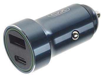 789 р. Устройство зарядное в прикуриватель 1USB + 1 Type C 12V синее XO XO cc32 blue  с доставкой в г. Пермь. Увеличить фотографию 1