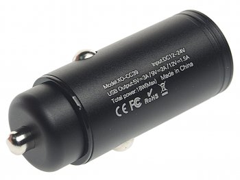 499 р. Устройство зарядное в прикуриватель 1USB 12V черное XO XO cc39 black  с доставкой в г. Пермь. Увеличить фотографию 2