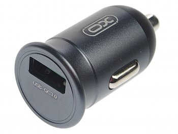 599 р. Устройство зарядное в прикуриватель 1USB 12V серое XO XO cc46 gray  с доставкой в г. Пермь. Увеличить фотографию 1