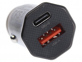 629 р. Устройство зарядное в прикуриватель 1USB + 1 Type C 12V XO XO cc50  с доставкой в г. Пермь. Увеличить фотографию 3