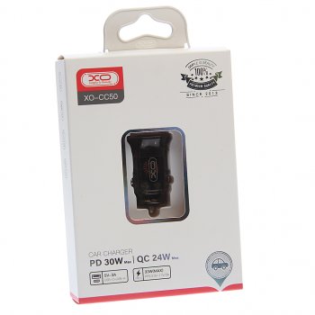 629 р. Устройство зарядное в прикуриватель 1USB + 1 Type C 12V XO XO cc50  с доставкой в г. Пермь. Увеличить фотографию 4