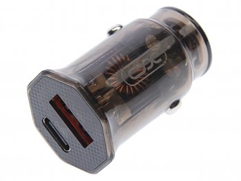 629 р. Устройство зарядное в прикуриватель 1USB + 1 Type C 12V XO XO cc50  с доставкой в г. Пермь. Увеличить фотографию 1