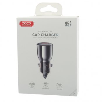 1 539 р. Устройство зарядное в прикуриватель 1USB + 1 Type C 12V XO XO cc58 tranish  с доставкой в г. Пермь. Увеличить фотографию 4