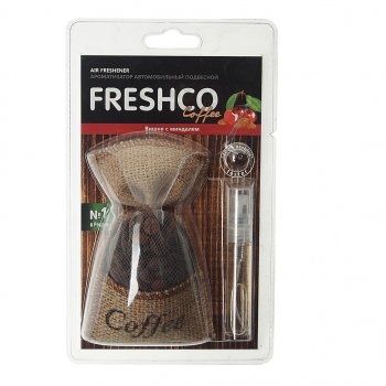339 р. Ароматизатор подвесной гранулы (вишня и миндаль) мешочек с кофе COFFEE FRESHCO FRESHCO cf-03  с доставкой в г. Пермь. Увеличить фотографию 1