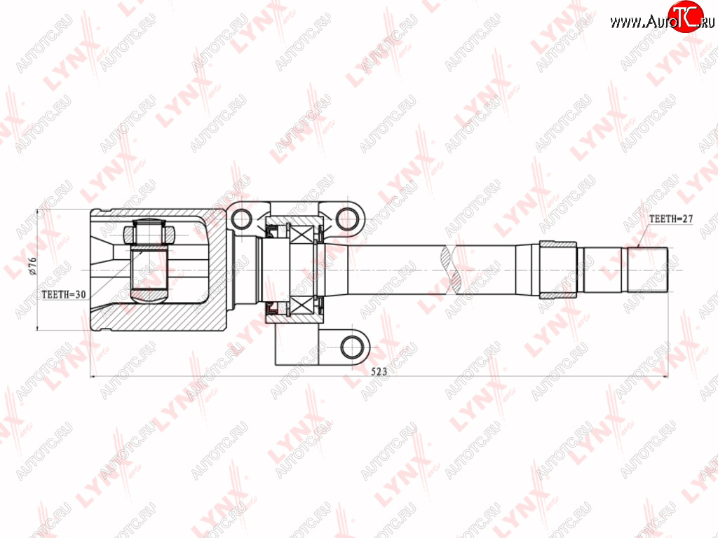 6 649 р. ШРУС внутренний HONDA Stream (01-) передний правый LYNX LYNX ci3404  с доставкой в г. Пермь