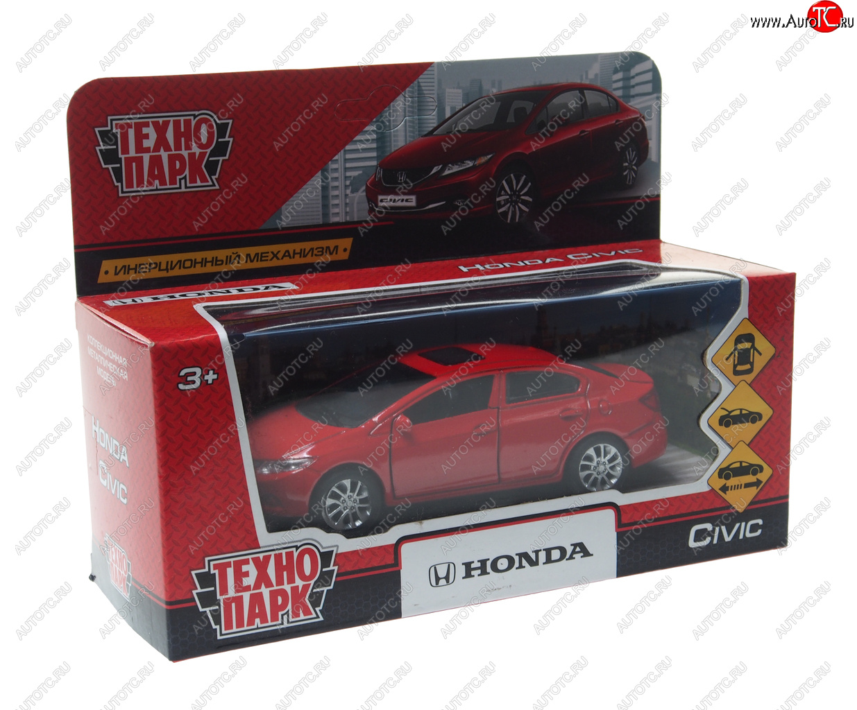 819 р. Модель автомобиля HONDA Civic металлическая ТЕХНОПАРК ТЕХНОПАРК civic-sl  с доставкой в г. Пермь
