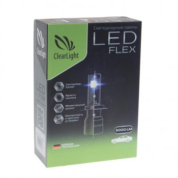 2 899 р. Лампа светодиодная 12V H4 P43t 3000Lm бокс (2шт.) CLEARLIGHT CLEARLIGHT clflxledh4  с доставкой в г. Пермь. Увеличить фотографию 2