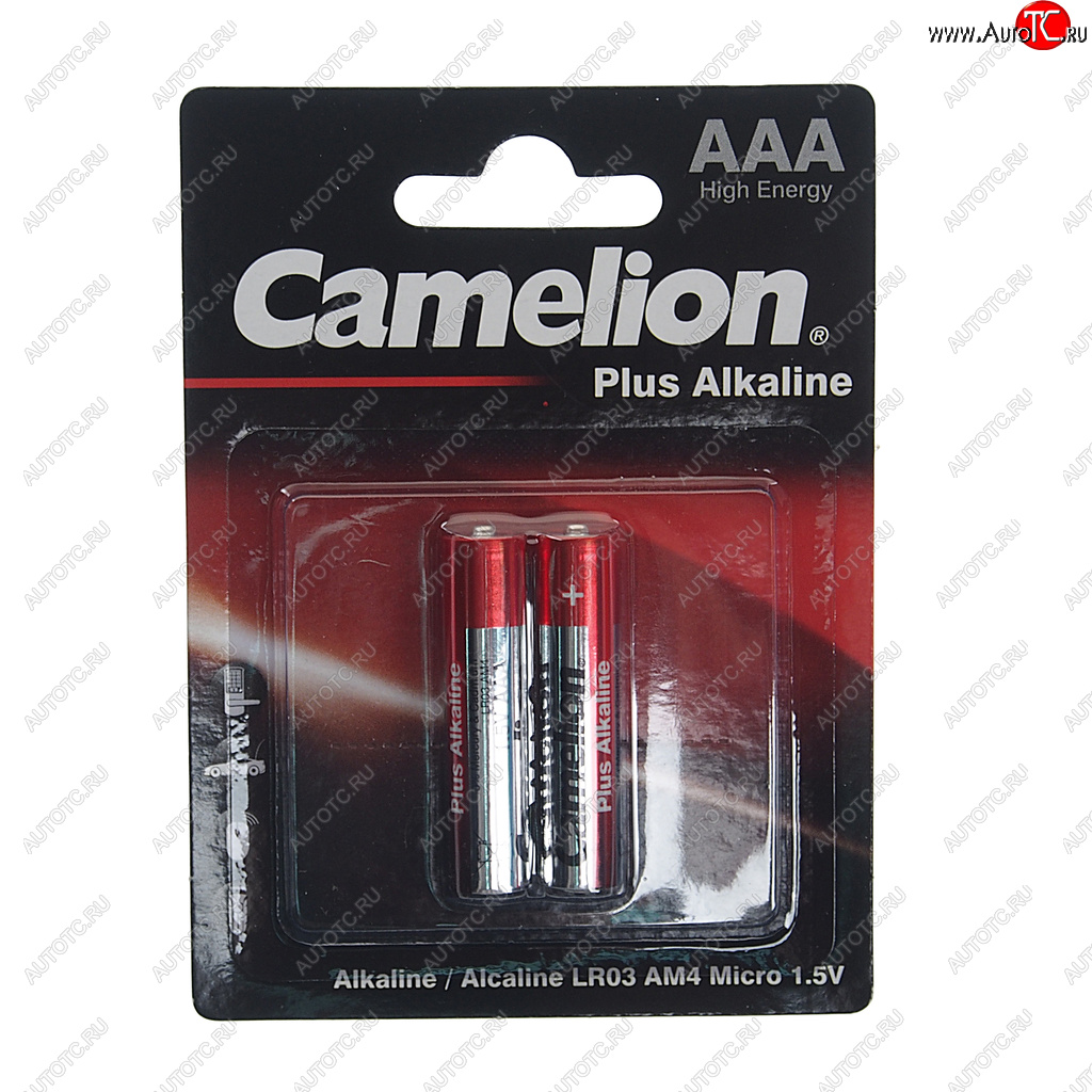 138 р. Батарейка AAA LR03 1.5V блистер (2шт.) Alkaline Plus CAMELION CAMELION c-lr03p(2)бл  с доставкой в г. Пермь