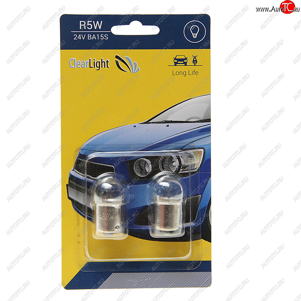 91 р. Лампа 24V R5W BA15s блистер (2шт.) CLEARLIGHT CLEARLIGHT cl-r5w-24v 2b  с доставкой в г. Пермь
